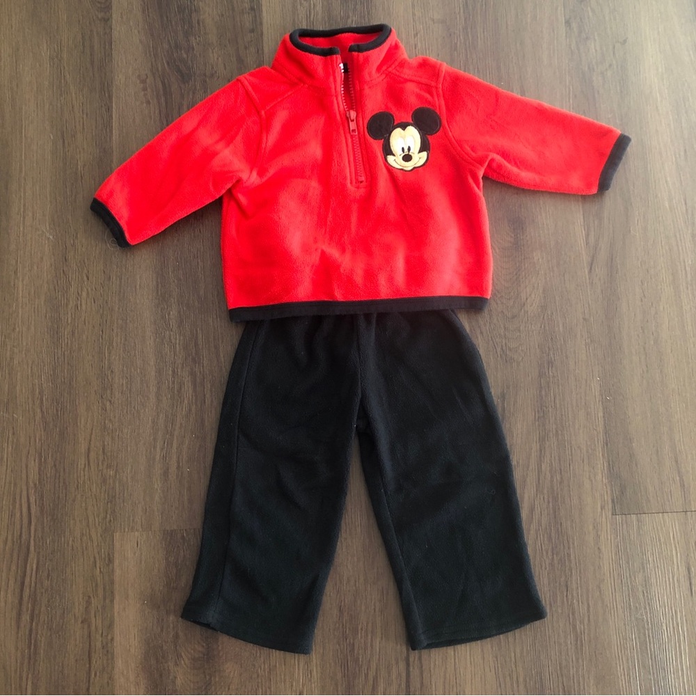 Disney Mickey Fleece Jacket Pant Set, 12 months, Mickey